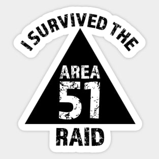I Survived The Area 51 Raid (Black) Sticker
